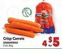 Vallarta Supermarkets Crisp carrots offer