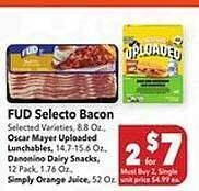 Vallarta Supermarkets Fud selecto bacon offer