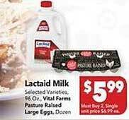 Vallarta Supermarkets Lactaid milk offer