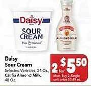 Vallarta Supermarkets Daisy sour cream offer