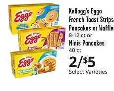 Brookshire Brothers Kellogg's eggo french toast strips pancake or waffle or minis pancakes offer