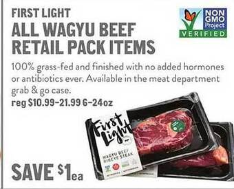 New Seasons Market First light all wagyu beef retail pack items offer