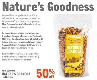 New Seasons Market New seasons nature's granola offer