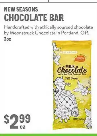 New Seasons Market New seasons chocolate bar offer