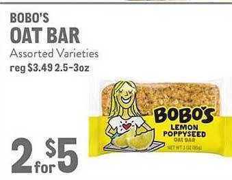 New Seasons Market Bobo's oat bar offer