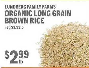 New Seasons Market Lundberg family farms organic long grain brown rice offer