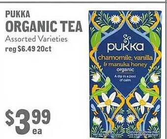 New Seasons Market Pukka organic tea offer