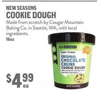 New Seasons Market New seasons cookie dough offer