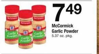 ACME Mccormick garlic powder offer
