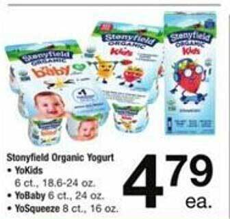 ACME Stonyfield organic yogurt offer
