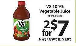 ACME V8 100% vegetable juice offer