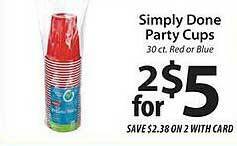 ACME Simply done party cups offer