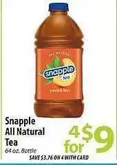 ACME Snapple all natural tea offer