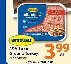 ACME Butterball 85% lean ground turkey offer