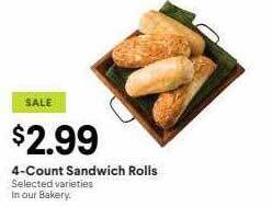 Bel Air Markets 4-count sandwich rolls offer