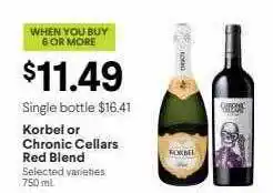 Korbel or chronic cellars red blend