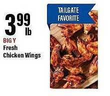 Big Y Big y fresh chicken wings offer