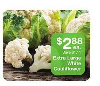 Fairway Store Market Extra large white cauliflower offer