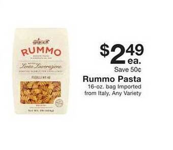 Fairway Store Market Rummo pasta offer