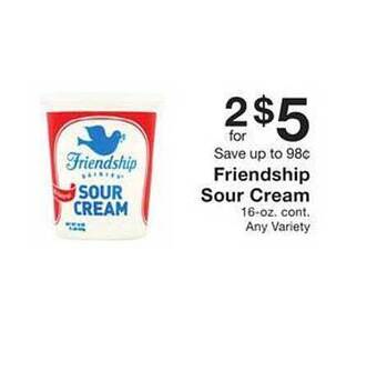 Fairway Store Market Friendship sour cream offer