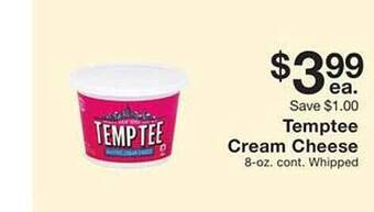 Fairway Store Market Temptee cream cheese offer