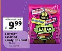 Lidl Ferrero assorted candy 80 count offer