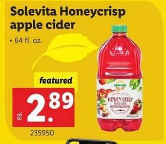 Lidl Solevita honeycrisp apple cider offer