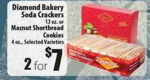 Times Supermarkets Diamond bakery soda crackers macnut shortbread cookies offer