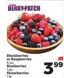 Weis Markets Black berries or raspberries blueberries strawberries offer