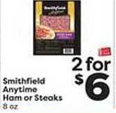 Weis Markets Smithfield anytime ham or steaks offer