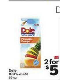 Weis Markets Dole 100% juice offer