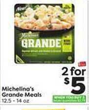 Weis Markets Michelina's grande meals offer