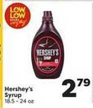 Weis Markets Hershey's syrup offer
