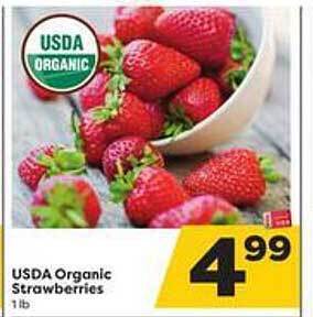 Weis Markets Usda organic strawberries offer