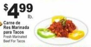 El Rio Grande Carne de Res Marinada para Tacos offer