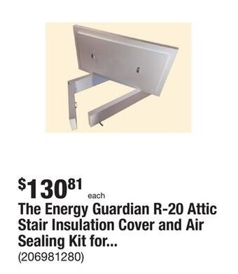 The Home Depot The energy guardian r-20 attic stair insulation cover and air sealing kit for pull down ladders with trussed roof constructio offer