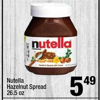 Super King Markets Nutella hazelnut spread offer