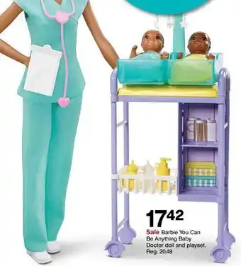 Target Barbie you can be anything baby doctor doll and playset offer