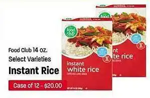 Maceys Food club instant rice offer