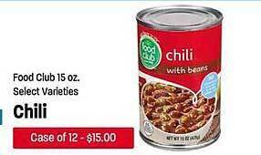 Maceys Food club chili offer