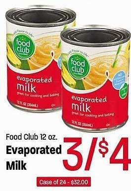 Maceys Food club evaporated milk offer