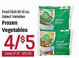 Maceys Food club frozen vegetables offer