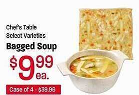 Maceys Chef's table bagged soup offer