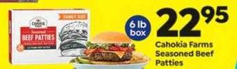 Save a Lot Cahokia farms seasoned beef patties offer