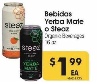 Bebidas yerba mate o steaz