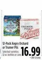 12pack angry orchard or trumer pils
