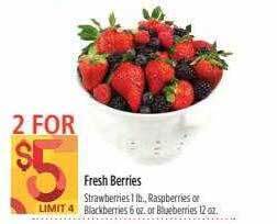 Nob Hill Fresh berries offer