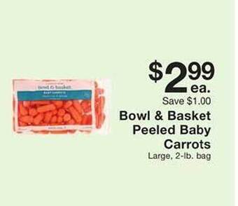 Fairway Store Market Bowl & basket peeled baby carrots offer