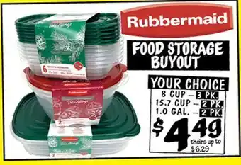 Ollie's Rubbermaid food storage buyout offer