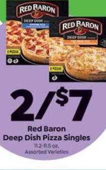 Save a Lot Red baron deep dish pizza singles offer